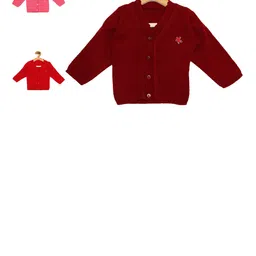 FABNEST Infant Kids Pack of 3 Solid Sustainable Acrylic Cardigan-picture-52