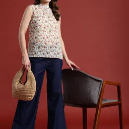 all about you Floral Print Sheer Top image 1