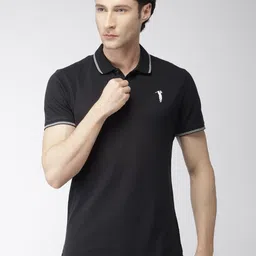 Bossini Men Black Solid Polo Collar T-shirt-picture-24