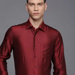 Louis Philippe Pure Silk Classic Opaque Formal Shirt-picture-39