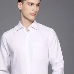 Louis Philippe Pure Cotton Self Design Textured Classic Opaque Formal Shirt-picture-40