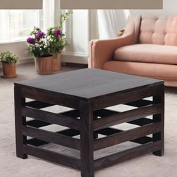 Ikiriya Black Wood Contemporary in Dark Mahagony Finish Square Coffee Table-picture-24