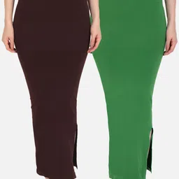 Beau Design Women Pack of 2 Solid Saree Shapewear-picture-42