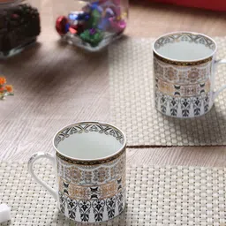 GOODHOMES White 2 Pieces Printed Bone China Set-picture-11