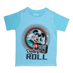 Disney by Wear Your Mind Boys Blue Mickey Mouse Printed Round Neck T-shirt-picture-25