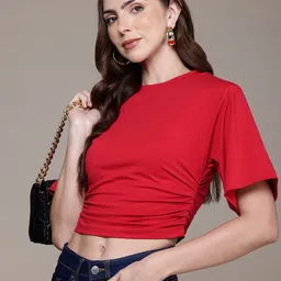 bebe Ruched Crop T-shirt-picture-28
