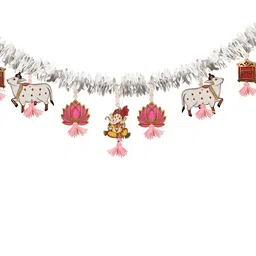 Shubhanjali White Floral Ganesh Lotus Toran image 2