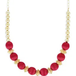 AKSHARA Girls Gold-Plated & Red Alloy Handcrafted Necklace-picture-43
