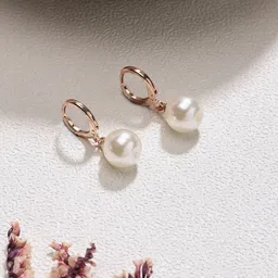 Zaveri Pearls Rose Gold-Plated Contemporary Studs Earrings-picture-34