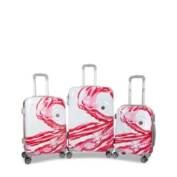 Polo Class White & Red Set of 3 Printed Hard Case Trolley Bags-picture-49