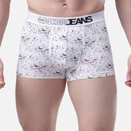 UnderJeans by Spykar Men White & Black Printed Trunk UJMTRPTS020-picture-10