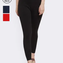 GRACIT Women Pack of 3 Solid Ankle-Length Leggings-image-84