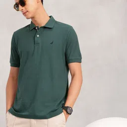 Nautica Polo Collar Pure Cotton T-shirt-picture-24