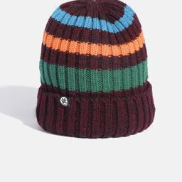 YK Kids Multicoloured Striped Beanie-image-48