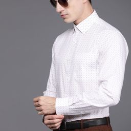 Raymond Men Slim Fit Pure Cotton Printed Formal Shirt-picture-23