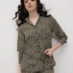 r.code by the roadster life co. R.Code by The Roadster Life C Women Animal Print Co-Ords-picture-35