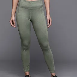 UNDER ARMOUR Women Olive Green Solid Fly Fast 3.0 Technology Ankle Tights-picture-13