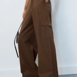 The Souled Store Women Straight Fit Mid-Rise Cargos-image-87