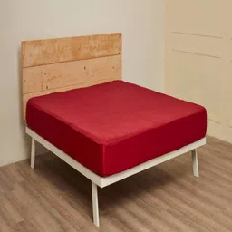 wakefit Maroon Terry Cotton Mattress Protector-image-82