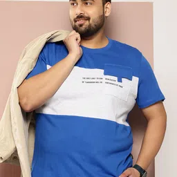 Sztori Plus Size Colourblocked Pure Cotton T-shirt-picture-25