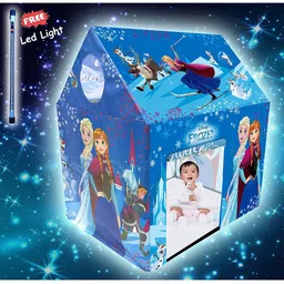 ITOYS Kids Blue & White Disney Frozen Play Tent House With Led Light-image-3