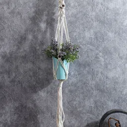 Aapno Rajasthan White Hand Knotted Hanging Wall Decor-image-48