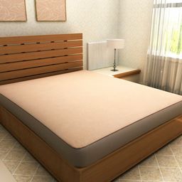 ROMEE Beige Solid King Size Bed Mattress Protector-picture-9