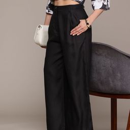 Label Ritu Kumar Women High-Rise Pleated Trousers-picture-44