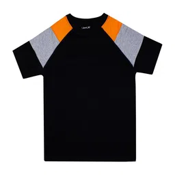 Luke & Lilly Boys Black & Grey Solid Round Neck T-shirt-picture-30