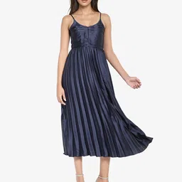 RAREISM Shoulder Straps Fit & Flare Midi Dress-picture-26