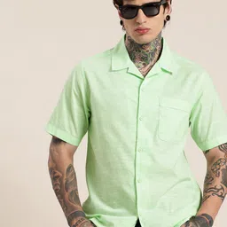 HERE&NOW Pure Cotton Opaque Casual Shirt-picture-30