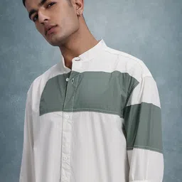 The Roadster Life Co. Colorblocked Detail Casual Shirt-image-12