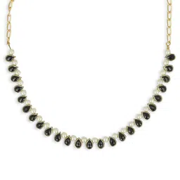 AKSHARA Girls Gold-Plated & Black Alloy Handcrafted Necklace-image-92