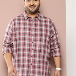 Sztori Men Plus Size Classic Opaque Checked Casual Shirt-picture-26