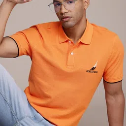 Nautica Polo Collar Pure Cotton T-shirt-picture-38