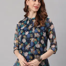 Janasya Floral Print Regular Top-picture-19
