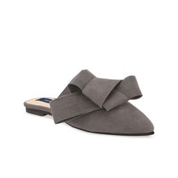 CARLO ROMANO Women Grey Solid Leather Mules-picture-43