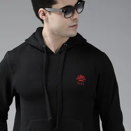 U.S. Polo Assn. Men Black Solid Hooded Sweatshirt-picture-43