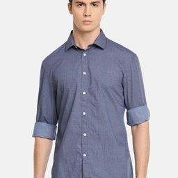 Celio Men Navy Blue Slim Fit Printed Casual Shirt-picture-36