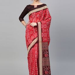 Saree mall Red & White Printed Saree-picture-43
