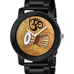 SWADESI STUFF Men Black Dial Metal Straps Analogue Watch-metal black 9b-picture-10