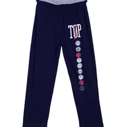 SWEET ANGEL Boys Navy Blue Printed Straight-Fit Track Pants-picture-26