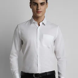 Peter England Men White Slim Fit Formal Shirt-picture-36