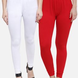 TAG 7 Women Pack Of 2 Solid Churidar-Length Leggings-picture-19