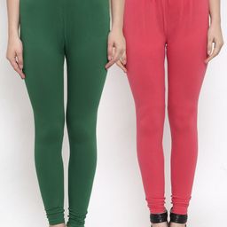 TAG 7 Women Pack Of 2 Solid Churidar-Length Leggings-picture-44