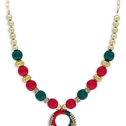 AKSHARA Girls Green Handcrafted Necklace-picture-19