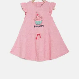 MINI KLUB Girls Red Printed A-Line Dress-picture-44