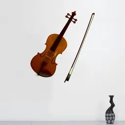 rawpockets Brown PVC Vinyl Violin Wall Sticker-picture-11