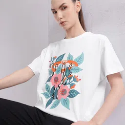 HRX by Hrithik Roshan Women Printed Relaxed Fit T-shirt-picture-22
