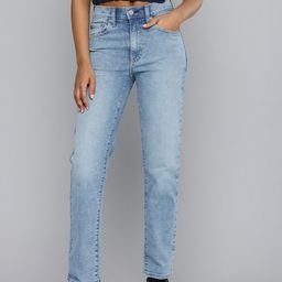 Levis Women 724 Slim Straight Fit Heavy Fade Stretchable Jeans-picture-1